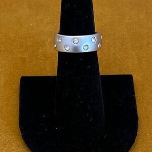 18k Gold Plated Brushed Band Ring